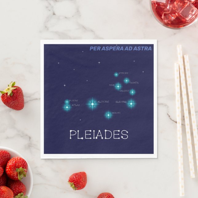 Stjärnbildning på norra halvklotet Pleiades Pappersservett (Insitu)