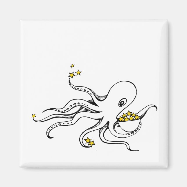 Stjärnbläckfisk Magnet (Framsidan)