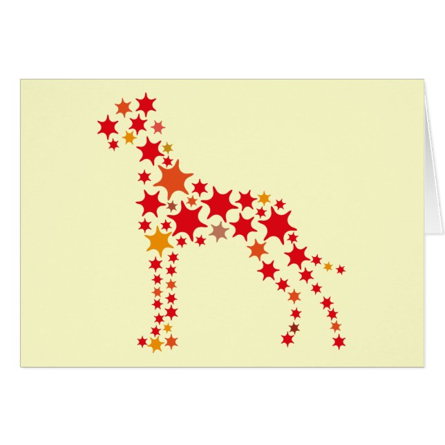 Stjärnchen Dogge Hälsningskort (Framsidan Horizontal)