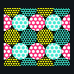 stjärncirklar sömlös mönster i multifärgad pop poster<br><div class="desc">stjärncirklar sömlös mönster i multifärgad popskuggor på svart</div>