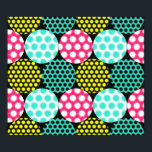 stjärncirklar sömlös mönster i multifärgad pop poster<br><div class="desc">stjärncirklar sömlös mönster i multifärgad popskuggor på svart</div>