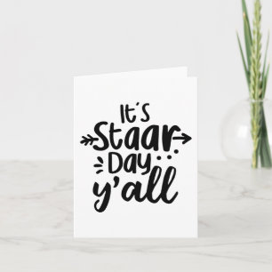 Stjärndag Yall Cute Test Day for Studenter Lärare Kort
