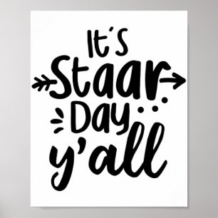 Stjärndag Yall Cute Test Day for Studenter Lärare Poster
