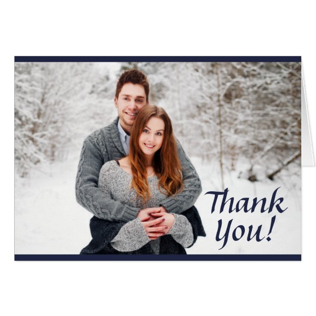 Stjärndamm från flottan och Guld, Bröllop-tack, fo OBS Kort (Framsidan Horizontal)