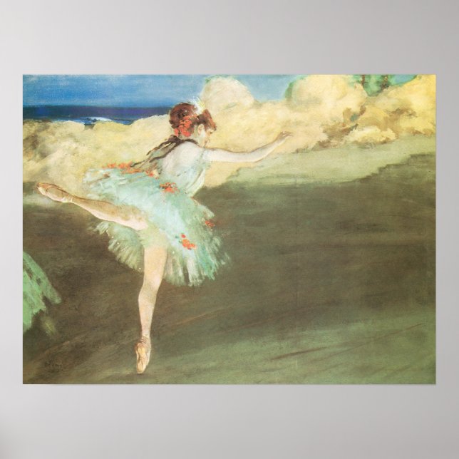 Stjärndansaren på Point av Edgar Degas Poster (Framsidan)