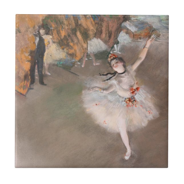 Stjärndansaren på Stage Edgar Degas Ballet Kakelplatta (Framsidan)