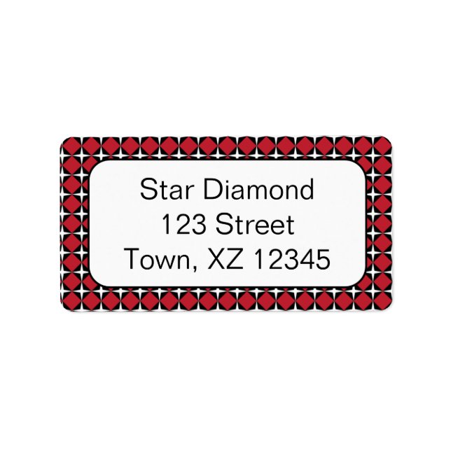 Stjärndiamanter Adressetikett (Framsidan)