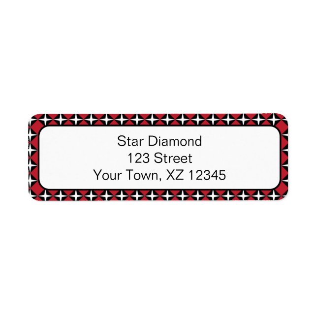 Stjärndiamanter Returadress Etikett (Framsidan)