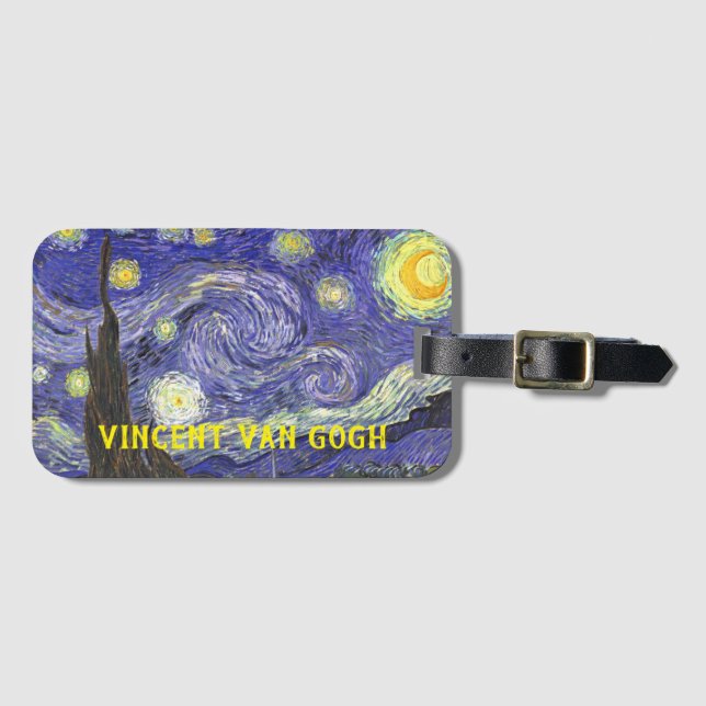 Stjärnenatt av Vincent van Gogh Bagagebricka (Framsida horisontal)