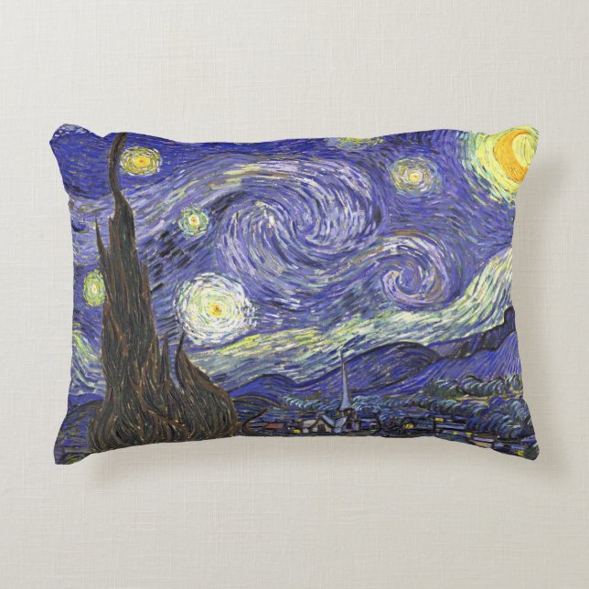 Stjärnenatt av Vincent van Gogh Prydnadskudde (Framsidan)