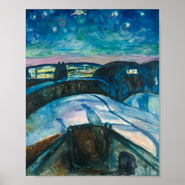 Stjärnenatt | Edvard Munch | Poster (Framsidan)