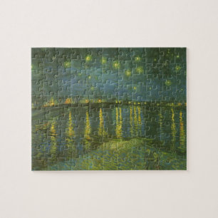 Stjärnenatt över Rhône av Vincent van Gogh Pussel