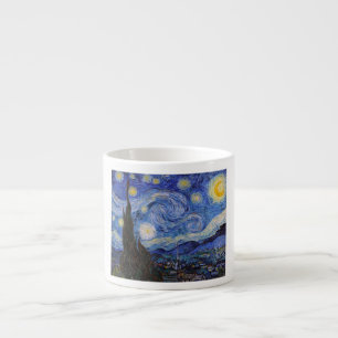 Stjärnenatt: Stad Saint Remy av Vincent Van Gogh Espressomugg