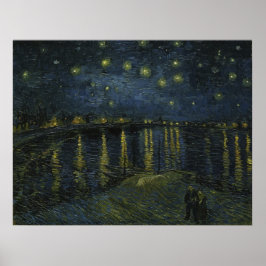 Stjärnenatt vid Rhône av Van Gogh Poster