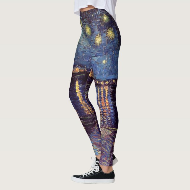 Stjärnenatt vid Rhône av Vincent van Gogh Leggings (Vänster)