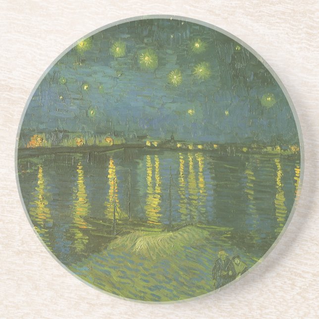 Stjärnenatt vid Rhône av Vincent van Gogh Underlägg (Framsidan)