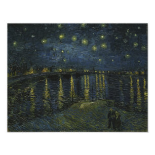 Stjärnenatt vid Rhône - Van Gogh Fototryck