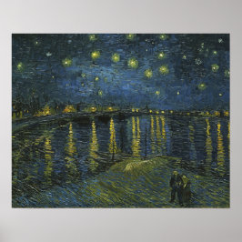 Stjärnenatt vid Rhône, Vincent van Gogh Poster