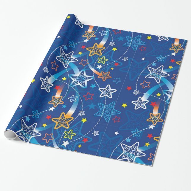 Stjärnfall Presentpapper (Utrullad)