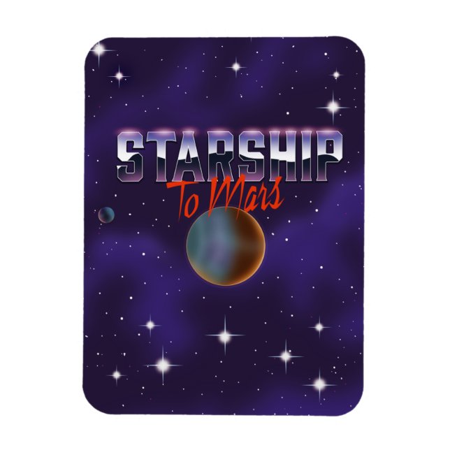 Stjärnfarkost till Mars Magnet (Vertikal)