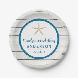 Stjärnfiskad vitewaschad Wood Beach WedCollection