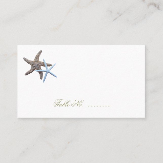 Stjärnfiskspaltkort för eskort placeringskort (Framsida)