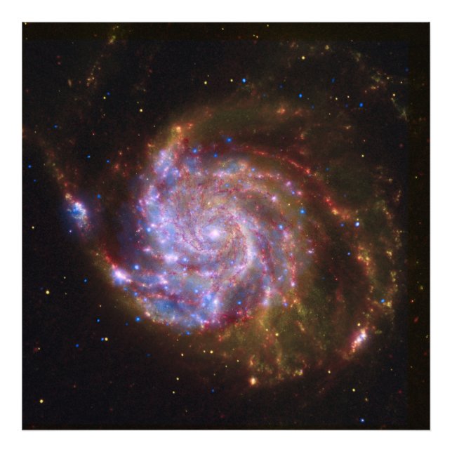 Stjärnfödelse i pariserhjulet: Galaxen M101 Fototryck (Framsidan)