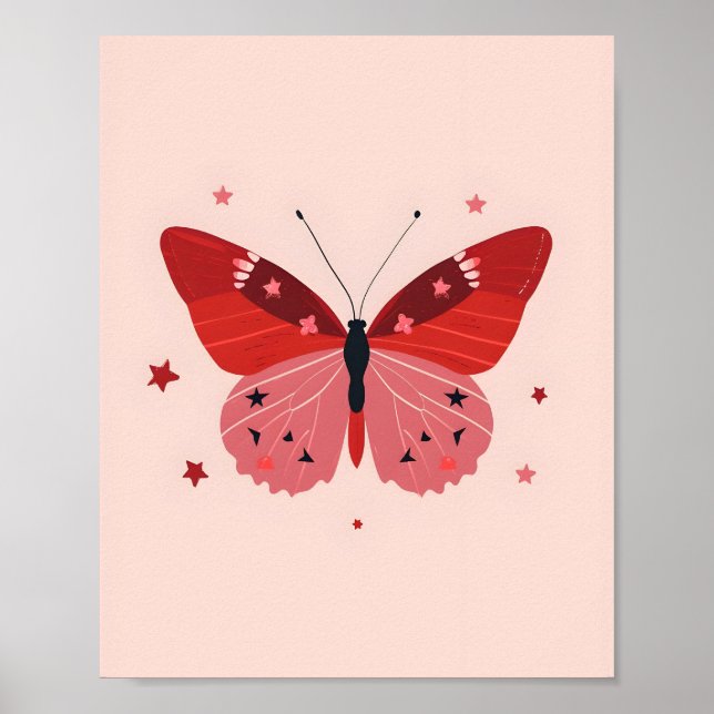 Stjärnformad Fjäril 🦋 Poster (Framsidan)