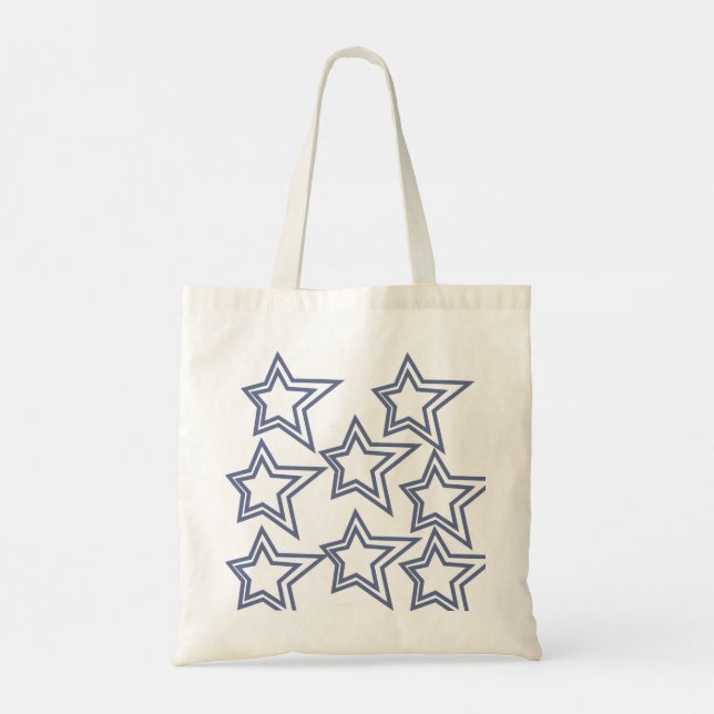 Stjärnformad illustration Tote Bag Tygkasse (Baksida)