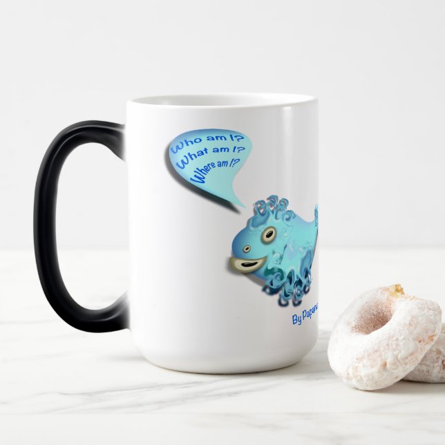 stjärnformat,tecknad,dekal,som är i,vad är i, magisk mugg (Med munk)