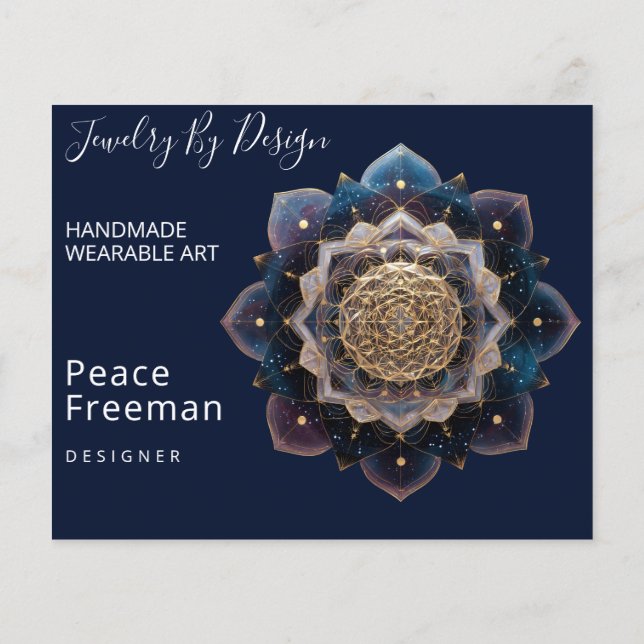Stjärnfrögeometri | Mandala-design Flygblad (Baksidan)