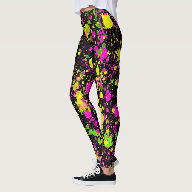 Stjärnhimmel Flerfärgad Lyx Astronomi Rymd Leggings (Vänster)