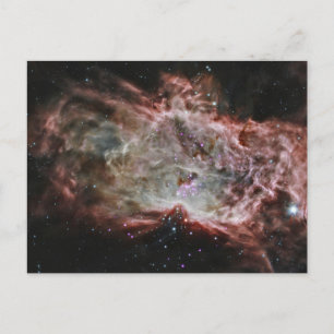 Stjärnhopar i centrum av Flammans nebulosa. Vykort