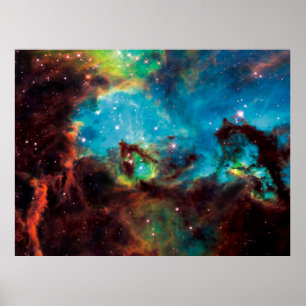 Stjärnhopen NGC 2074 Tarantula-nebulosan Rymdfoto Poster