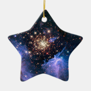 Stjärnhopen NGC 3603 (Hubble) Julgransprydnad Keramik