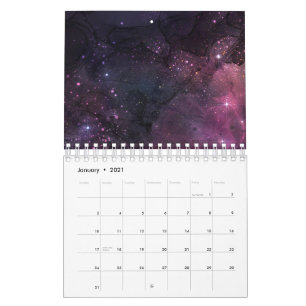 Stjärniga Stjärnor Yttre Rymden Galax Planetärt Mö Kalender