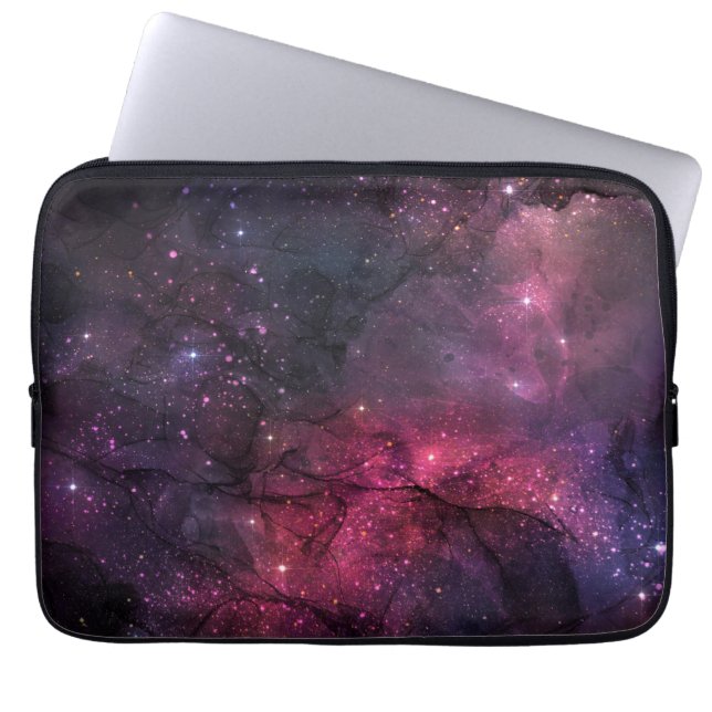 Stjärniga Stjärnor Yttre Rymden Galax Planetärt Mö Laptop Fodral (Framsidan)