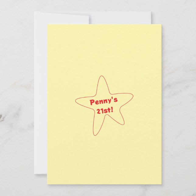 Stjärninbjudan Inbjudningar (Framsida)