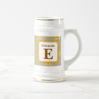 Stjärninitial Guld Familj Monogram Minnessak Sejdel