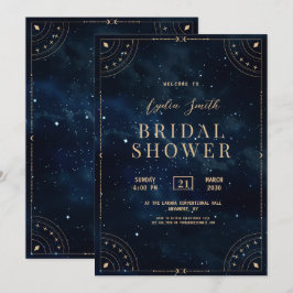 Stjärnklar bröllopsfest-inbjudan himmelsk inbjudan