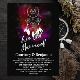 Stjärnklar drömmfångare Bröllopsfest Inbjudningar