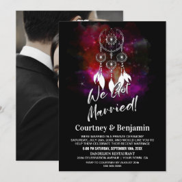 Stjärnklar drömmfångare Bröllopsmottagning Foto Inbjudningar