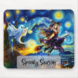 Stjärnklar Halloween-design för häxor Musmatta