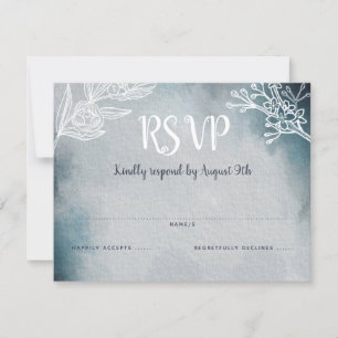 Stjärnklar månljus natt monogram bröllop RSVP OSA Kort