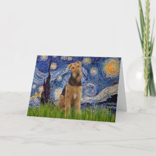 Stjärnklar Natt - Airedale Terrier (#1) Kort