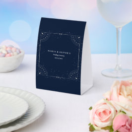 Stjärnklar natt Celestial Bröllop Marinblå Elegant