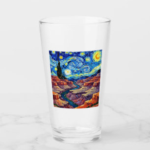 Stjärnklar natt Grand Canyon Arizona Glaskopp