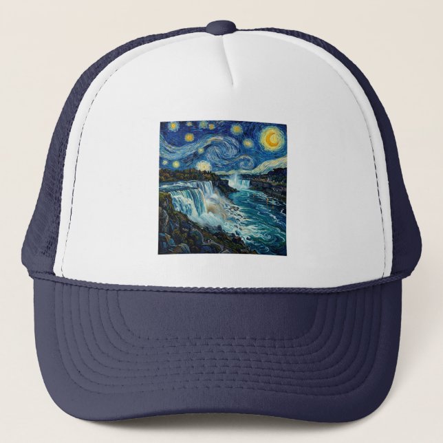 Stjärnklar natt Niagara Falls Keps (Framsida)