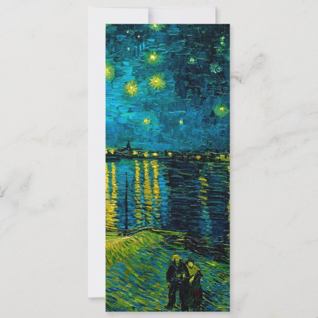 Stjärnklar natt över Rhône av Van Gogh Inbjudningar (Framsida)