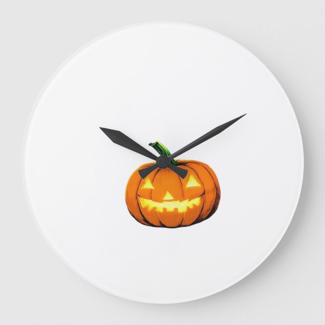 Stjärnklar natt Pumpa Halloween Van Gogh Thanksgiv Stor Klocka (Framsida)